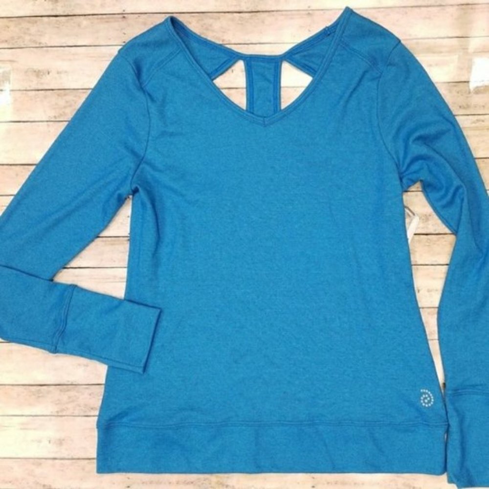 Long Sleeve Athletic Keyhole Top